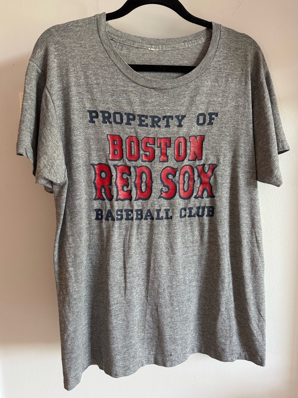 Vintage Boston Red Sox Baseball Club Soft Heather Grey Single Stitch T-Shirt LRG
